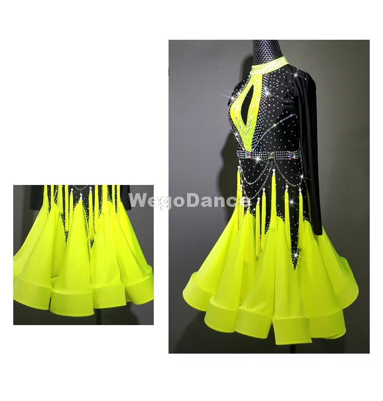 Custom Latin Dance Dress Shiny Rhinestones Sexy Backless Competition Dresses Salsa Rumba Chacha Samba Stage Show Wear