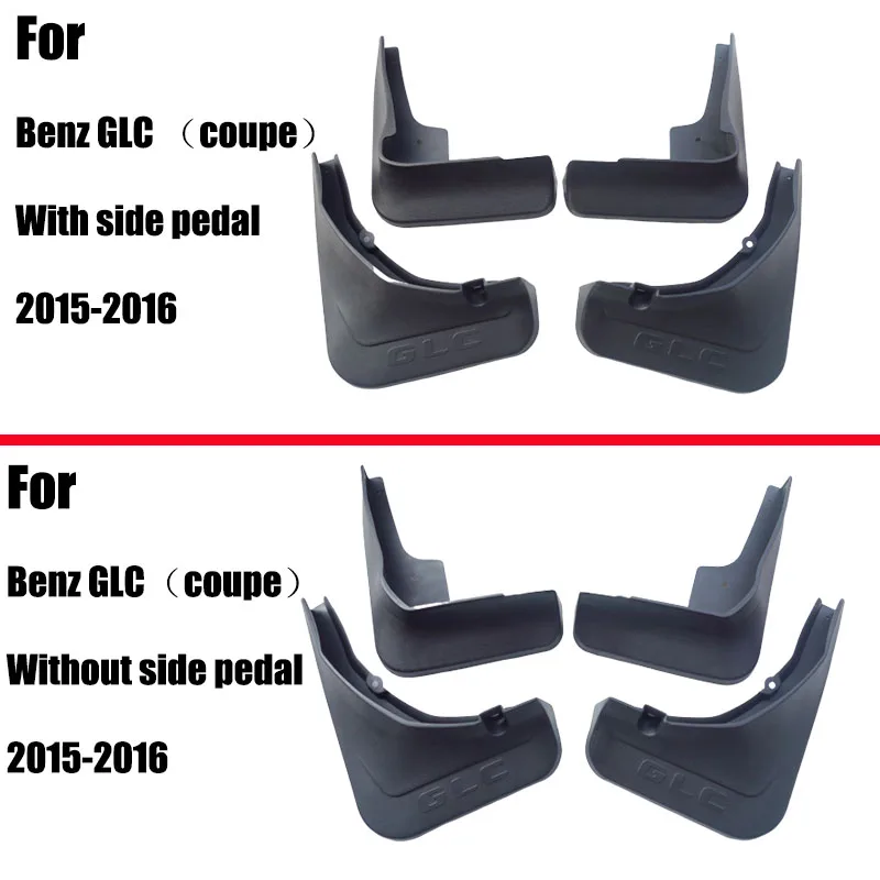 Mud flaps para benz glc classe x253 pára-lamas fender lama flap respingo guarda pára-choques acessórios do carro auto styline frente traseira 4 pçs