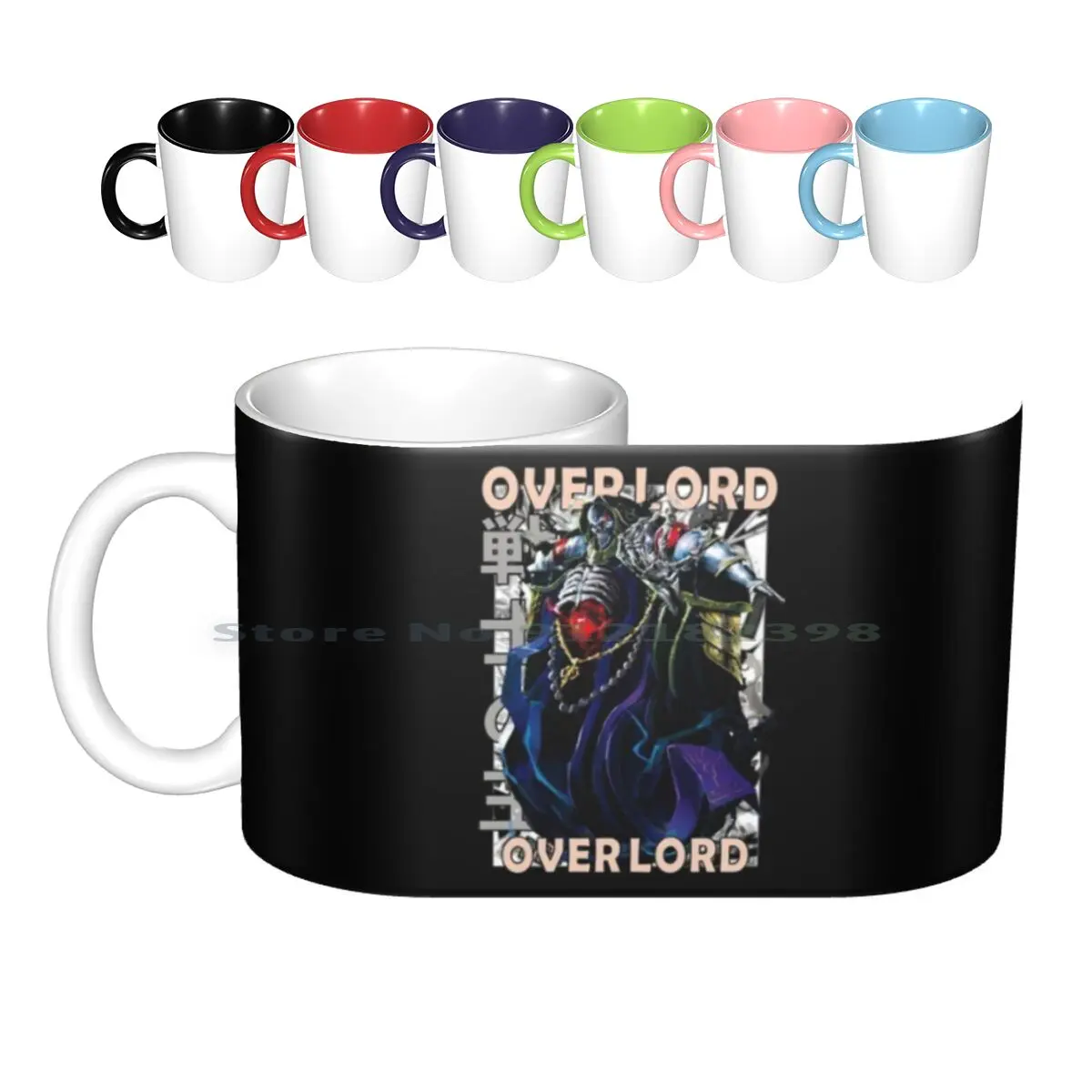 Ainz Ooal Gown Momonga Over Lord Ōbārōdo Weeaboo Guild Manga Style Anime Design Ceramic Mugs Coffee Cups Milk Tea Mug Overlord