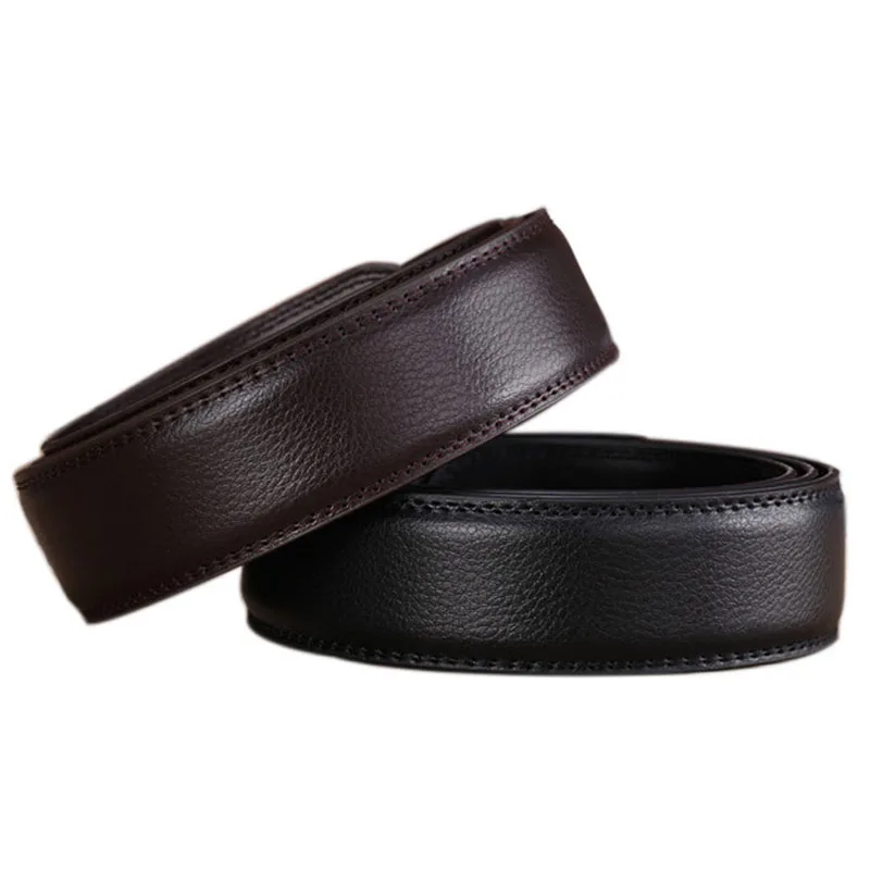 Large Size Belt No Buckle for Automatic Buckle Genuine Leather Belts Without Buckle for Men Women No Buckle 3.5cm Wide 150 160cm