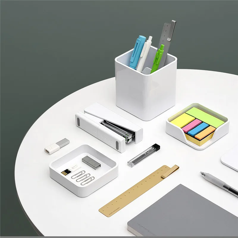 YouPin KACO LEMO صندوق تخزين مكتبي صندوق تخزين صندوق ملاحظات صندوق المنتج 3 في 1 تجميع مجاني تصميم بسيط عمل من أجل الخروج