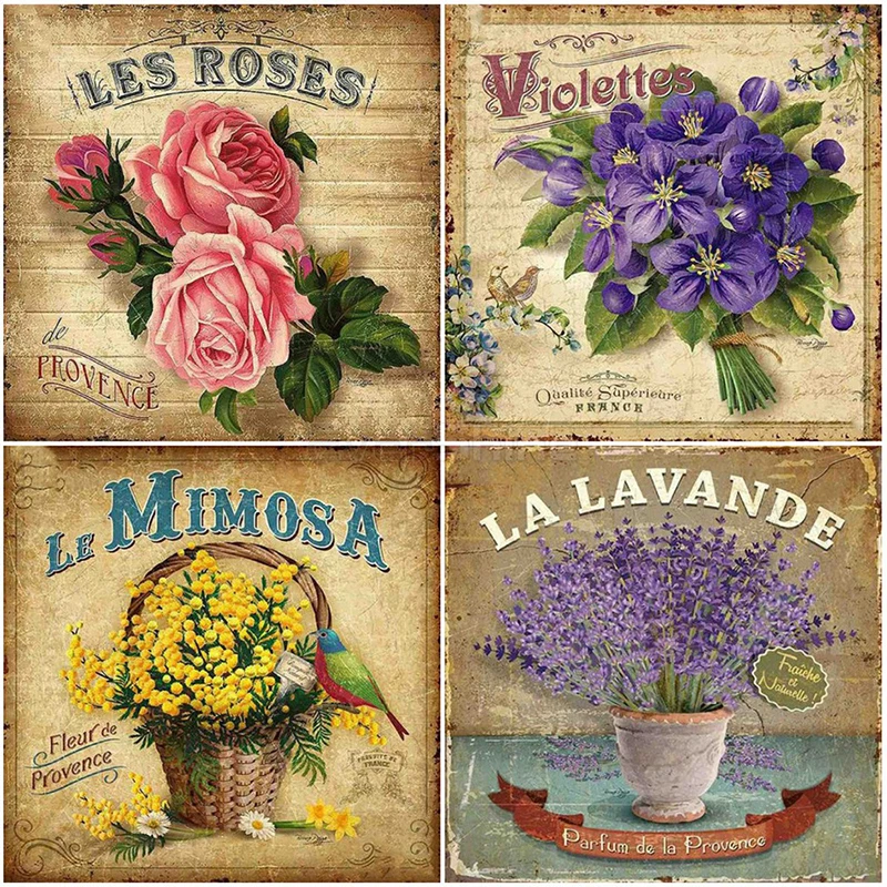 

Flowers Paint With Diamonds Full Square Cross Stttch New Arrivals Diamond Embroidery Bead Picture Kit Art Wall Decor