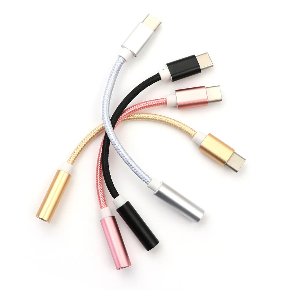 USB Type C To 3.5 Headphone Cable Adapter Usb Type-C USB-C Male To 3.5mm AUX Audio Female Jack For Letv 2 2pro Max2 Letv2 1pc