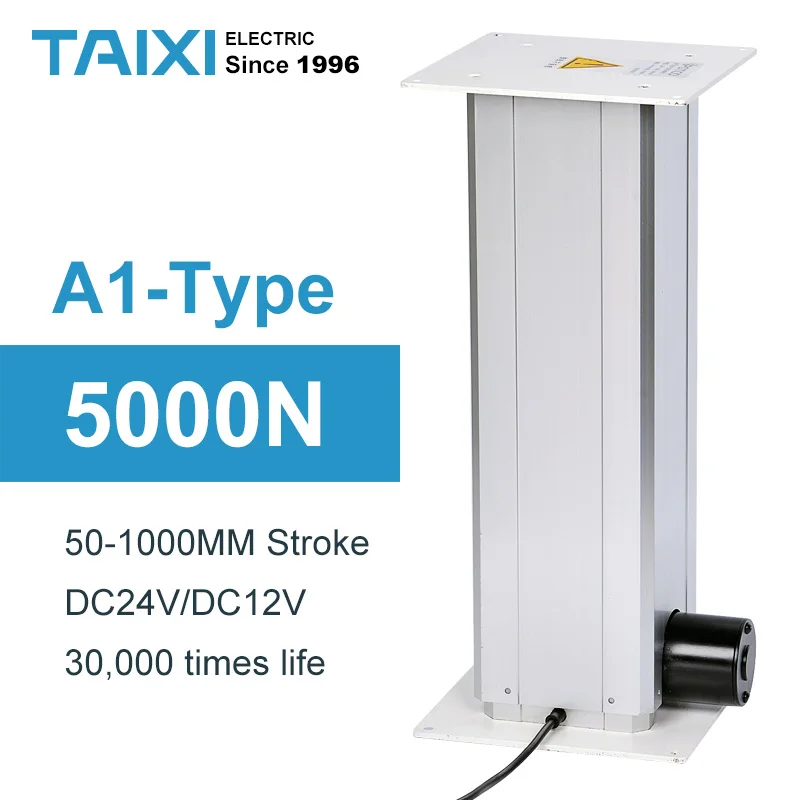 Coluna de Elevação Elétrica de Alumínio Mesa de Plataforma de Elevação de Precisão Coluna Telescópica Atuador Linear 500kg 5000n