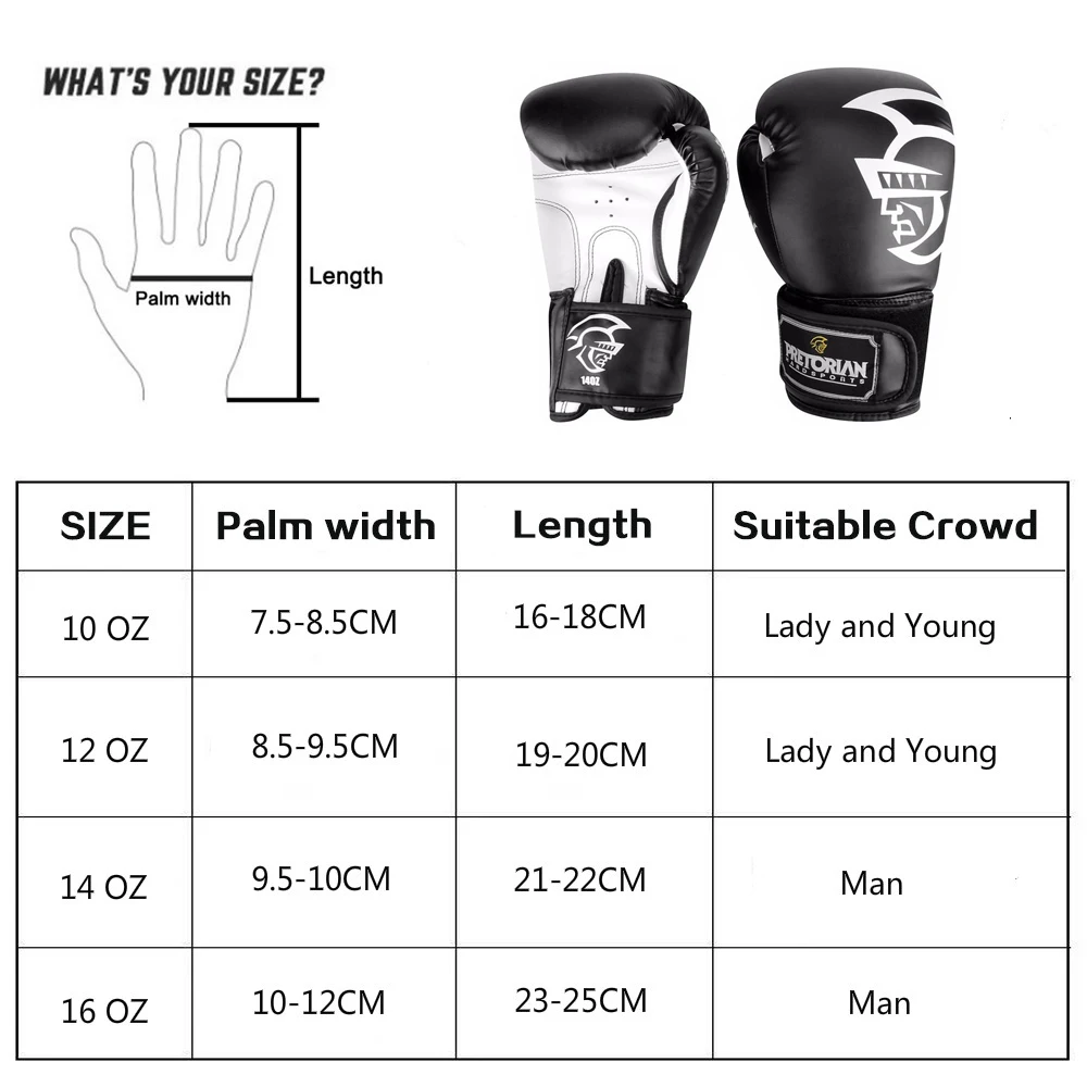 PRETORIAN 10-16 OZ MUAY THAI TWINS PU LEATHER BOXING GLOVES FOR MEN WOMEN TRAINING IN