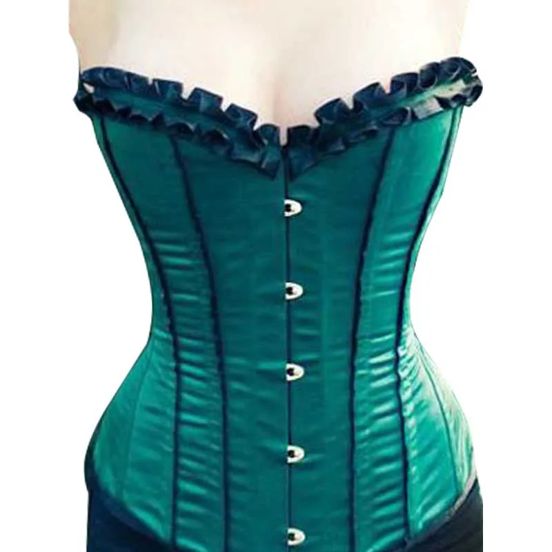 Women’s Underwear Corset Overbust Corsets Plastic Boned Bustier Jacquard Korset Gothic Women Korse Black Corselete