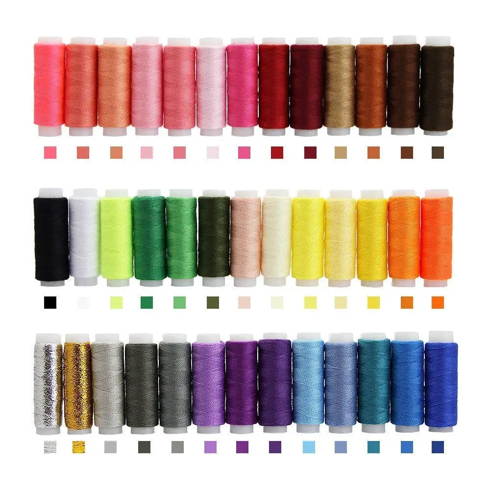 39 Teile/schachtel Nähgarn 110 Yards Polyester Gewinde Spulen für Nähmaschine Quilten DIY Hand Stickerei Gewinde Nähen Werkzeuge