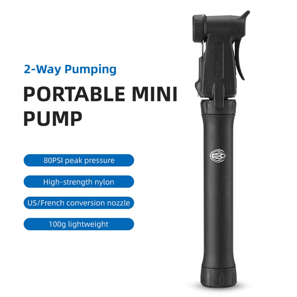 New Mini Bicycle Pump Portable MTB Road Bike Pump Cycling Inflator Two-way Valve Hose Pumps Bring support Bicycle Accessories