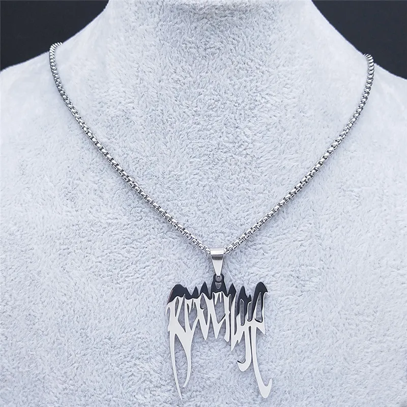 Punk Broken Stainless Steel Spiked Choker Necklace Women/Men Silver Color Pendants Necklaces Jewelry collier lettre N3430S03