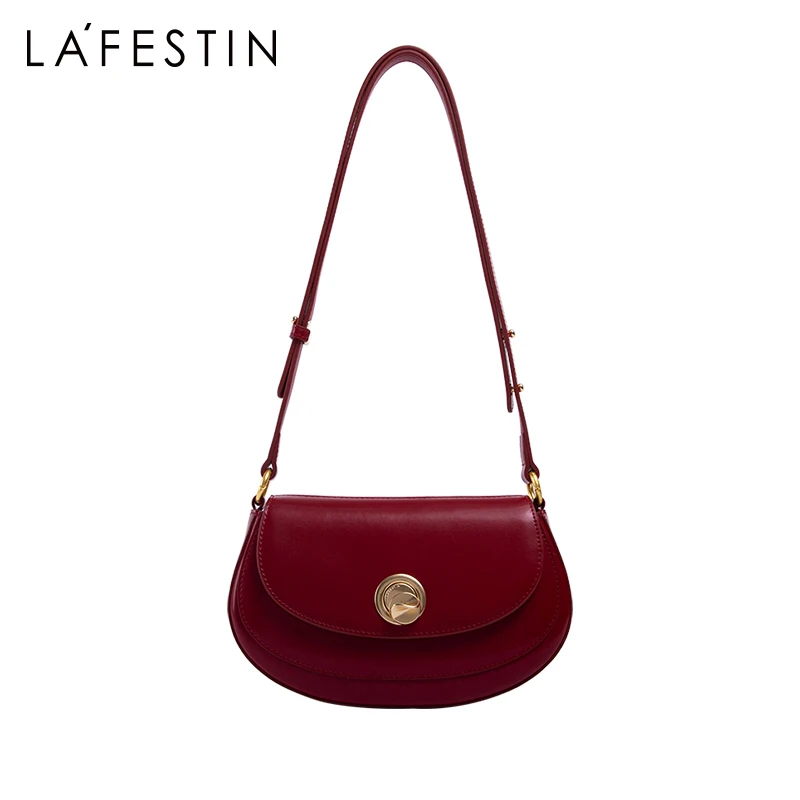 LA FESTIN 2023 New Women\'s bag Messenger Bag Fashion Retro Crossbody Shoulder Underarm Saddle Bags Winter Bag Woman Small Bag