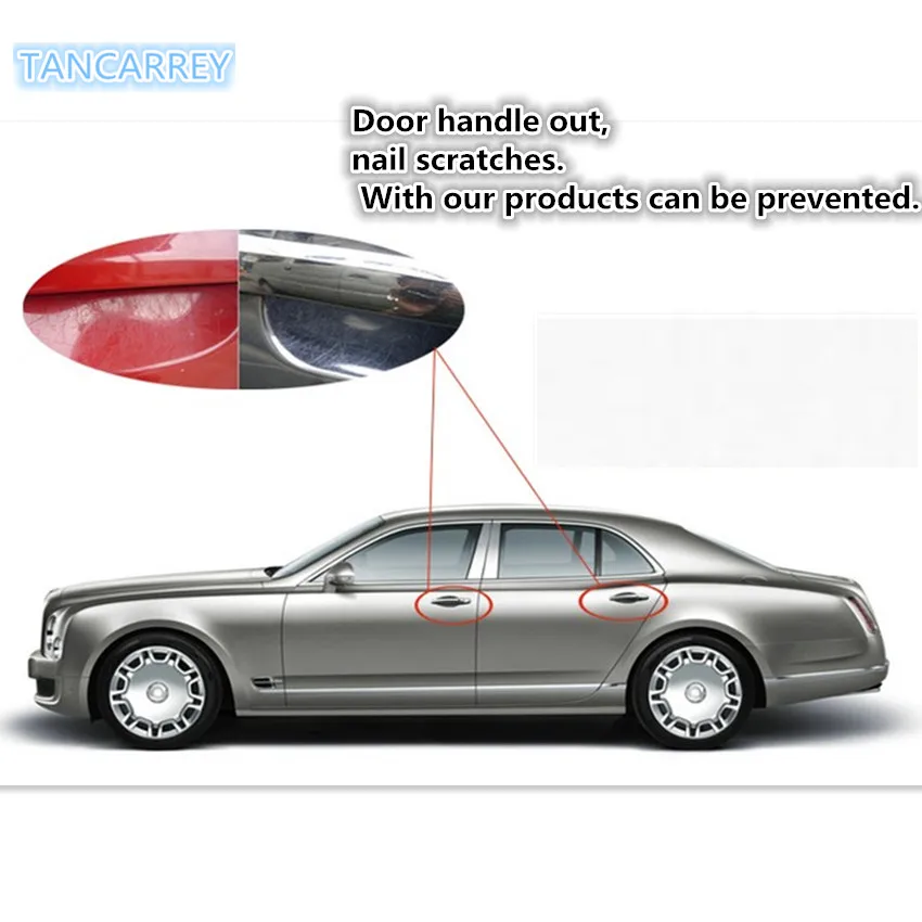 Tancarrey Car door handle protection Stickers for Volvo XC90 S60 S40 S80 V70 XC60 V40 V50 850 C30 V60 S70 940 XC70 C70 740 960