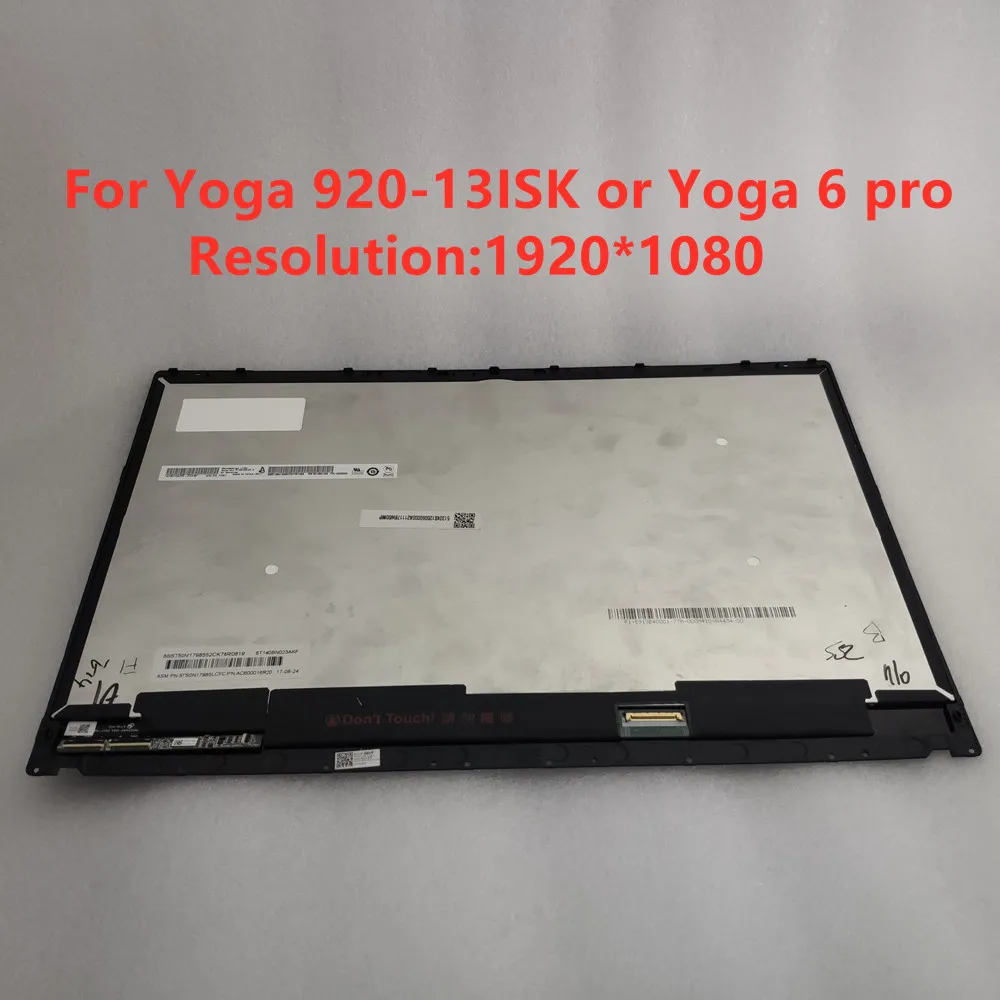 

13.9" FHD 1920*1080 LCD Display Assembly B139han03.0 5D10P54228 For Lenovo Yoga 920 13IKB Yoga 6pro Touch Screen