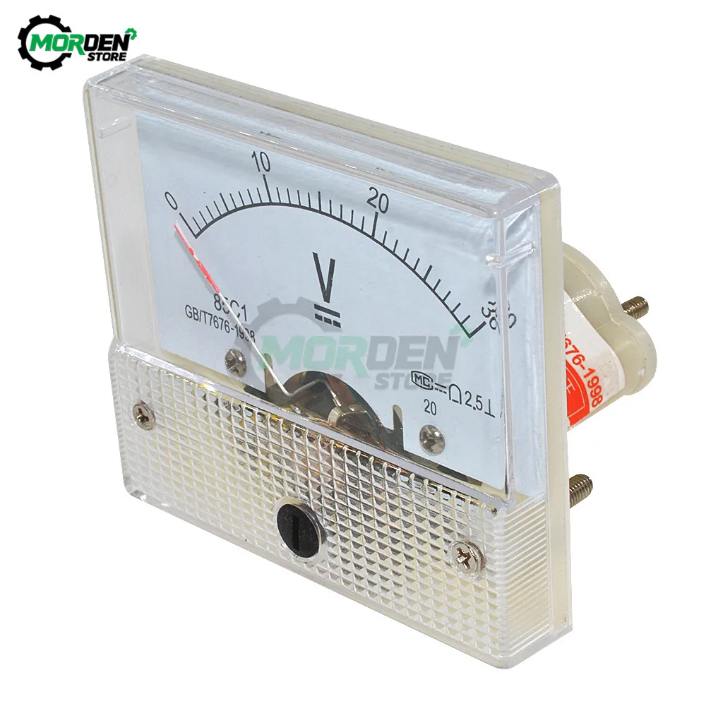 85C1 DC Analog Panel Voltmeter Ammeter Amp Volt Meter Gauge 0-30V 0-50V 0-5A 0-10A