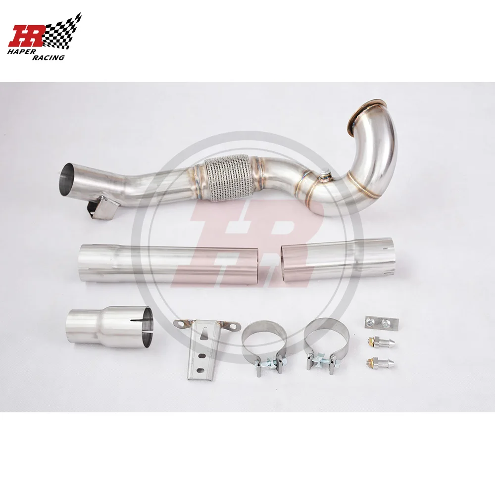 HP RACING 3.0'' Decat MK7 Downpipe For MK7.5 G TI A3 1.8T 2.0T Seat Leon Cupra 5F Sko da RS 5E TFSI  2013+ Catless Down pipe