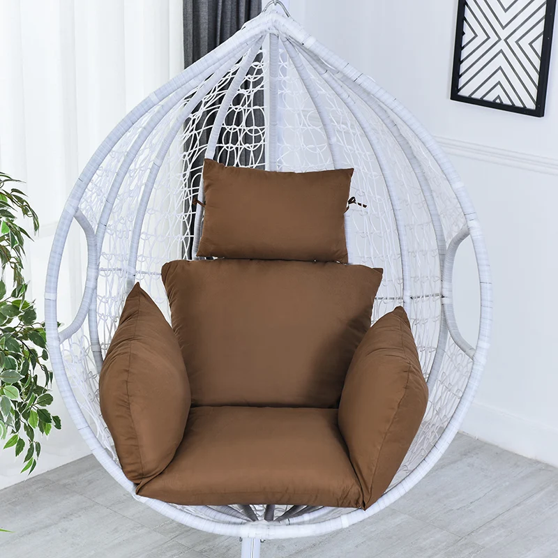 Imagem -04 - Pendurado Cesta Cadeira Almofada Swing Seat Removível Engrossar Ovo Hammock Berço Almofada ao ar Livre Voltar Almofada para Casa Jardim