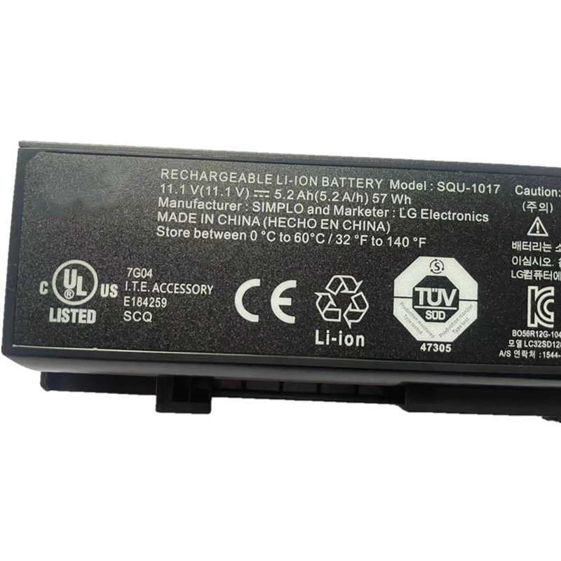 ONEVNAN NOVO 48WH 4400mAh SQU-1007 SQU-1017 Bateria Aplicar ao laptop LG XNOTE P420 P42 PD420 S535 S530 S430 CQU918 CQB914