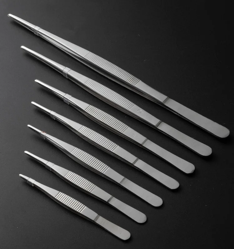 High-precision Stainless Steel Tweezers Tool Cotton Doll Filling Clip Lengthened Thickened Fish Tank Tweezers Gardening Tweezers