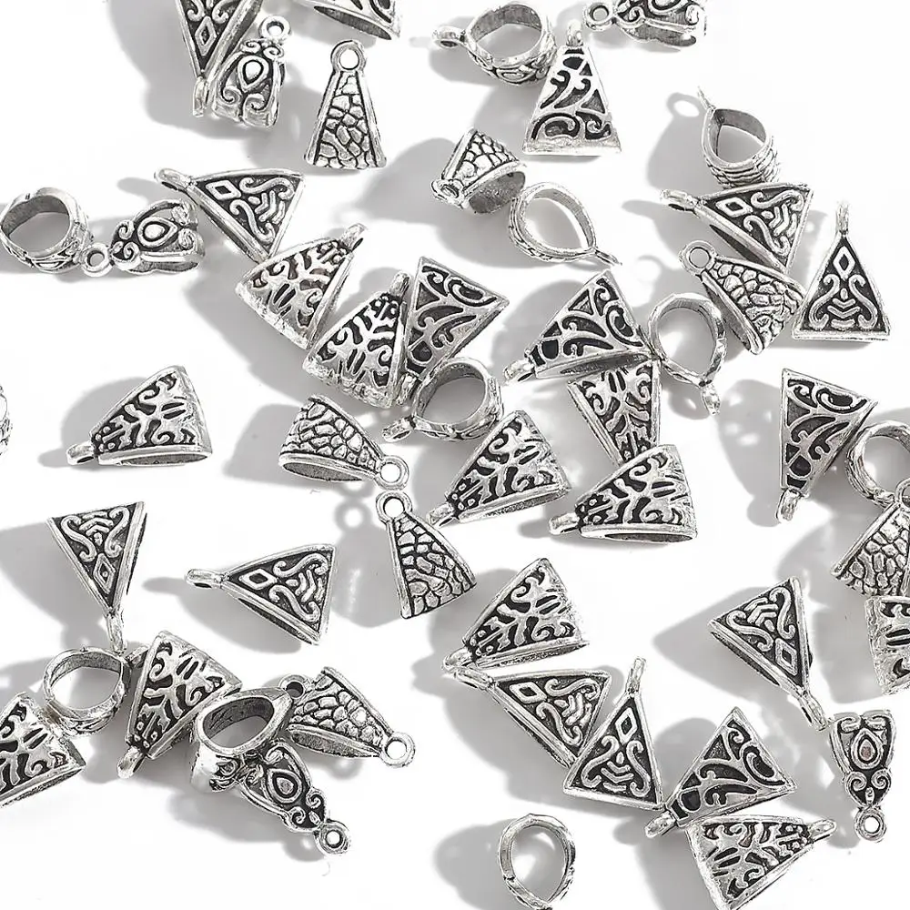 20pcs 7/9/11mm Tibetan Antique Silver Plated Tube Beads Metal Spacer DIY Beads Tube Charms for Jewelry Making