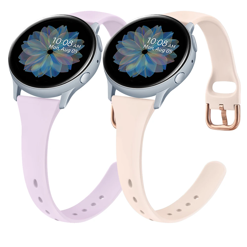 

Ремешок силиконовый для Samsung Galaxy Watch 3 41 мм 42 мм Active 2, спортивный браслет для Samsung Gear Sport/S2 Classic, 20 мм