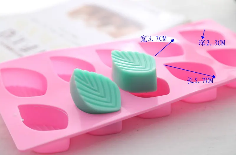 1pc Silicone Baking Mold 10 Holes Leaf Cake Chocolate Mold Soap Mold Cake Baking Mold For Mousse Pastry Decorating Tools