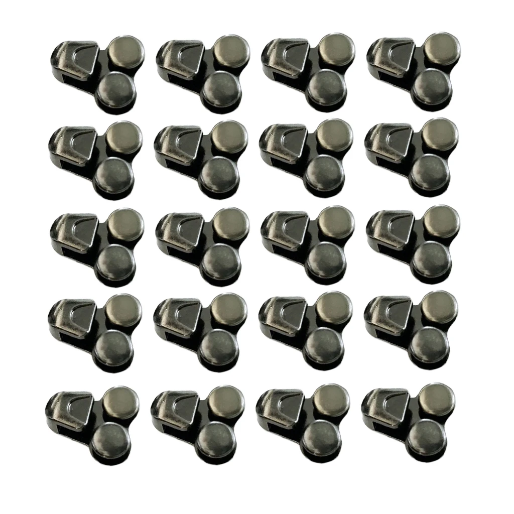 20Pcs/Set Alloy Shoelace Hooks Buckles Set for Shoe Repair Hunting Hiking Boots Metal Lace Fasteners Set