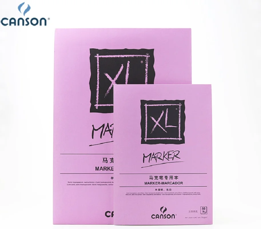CANSON XL series marker Sketchbook translucent bright white paper 70g50 sheets A3/A4 Paper