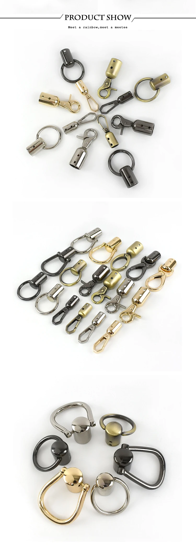4/10/20Pcs Deepeel Handtasche Quaste Kappe Verschluss Haken Stecker Tasche Aufhänger Metall Schnallen Taschen Strap Stopper schnur Schloss DIY Zubehör – Detail 10