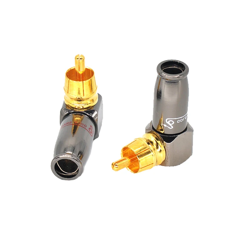 L тип 24K Золото RCA разъем для аудио усилителя спикер Кабельный разъем запираемый Регулируемый аудио Rca штекер розетка