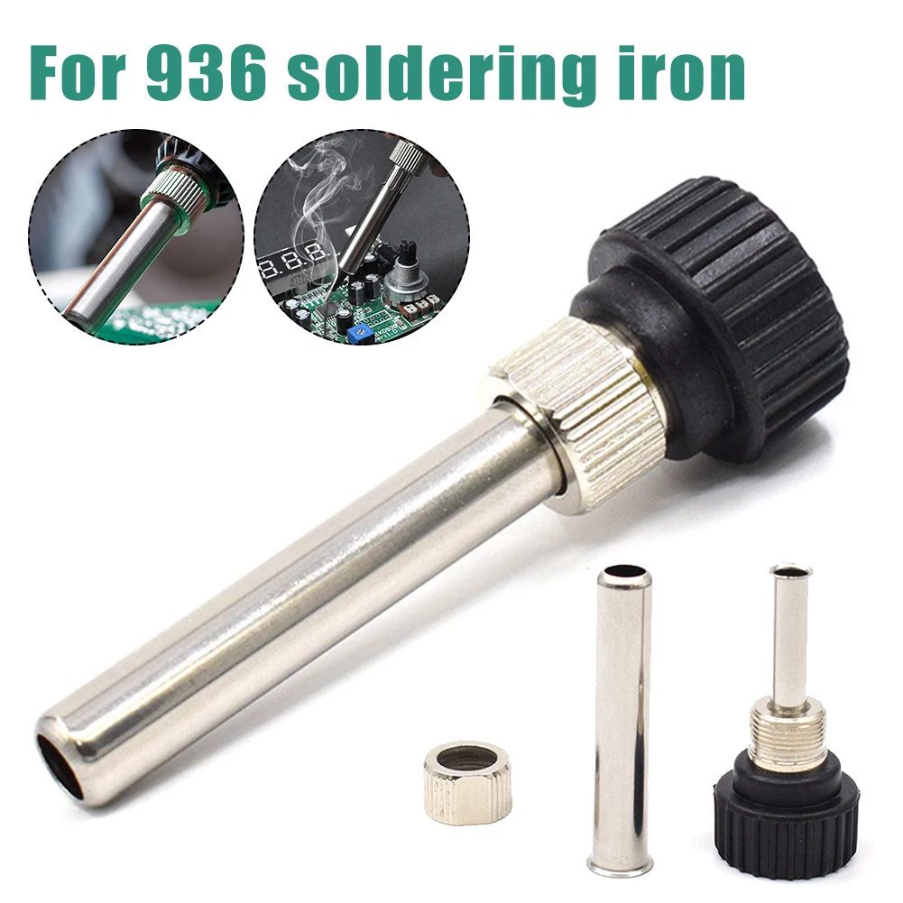 3Pcs 936 Soldering Station Iron Handle Sleeve Kit With Screw Nut Casing Sleeve DIY Soldering Tools High Temperature Resistant