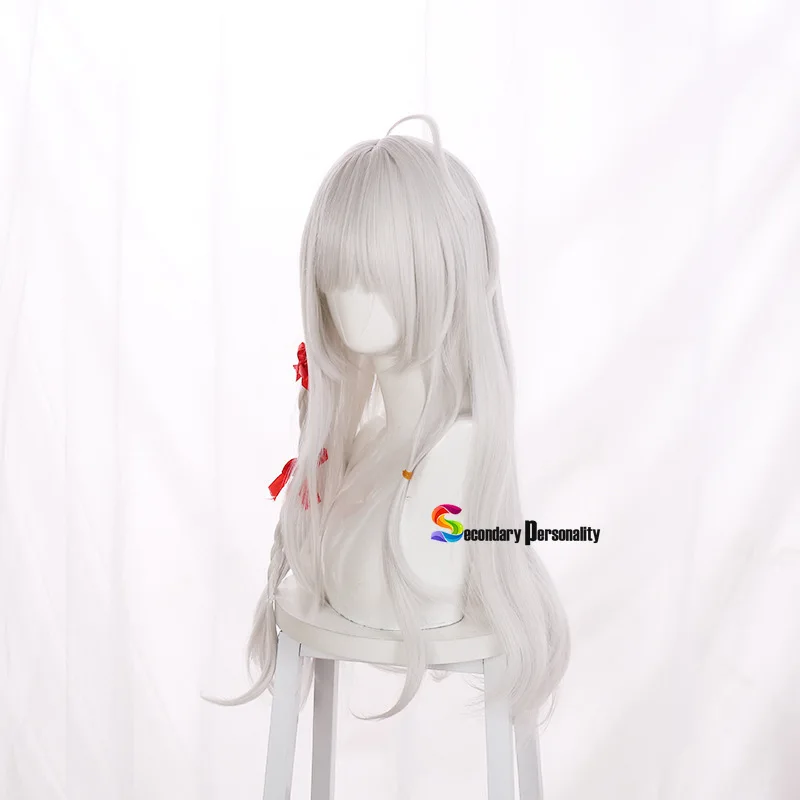 2021 Anime Majo No Tabitabi Elaina Ireina Witch's Journey Cosplay Props Wig Long Silver Hair Halloween Party Girl Free Wig Cap