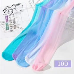 Sexy women pantyhose net tight nylon hosiery anti hook silk temptation thin candy color stockings transparent candy color PR17