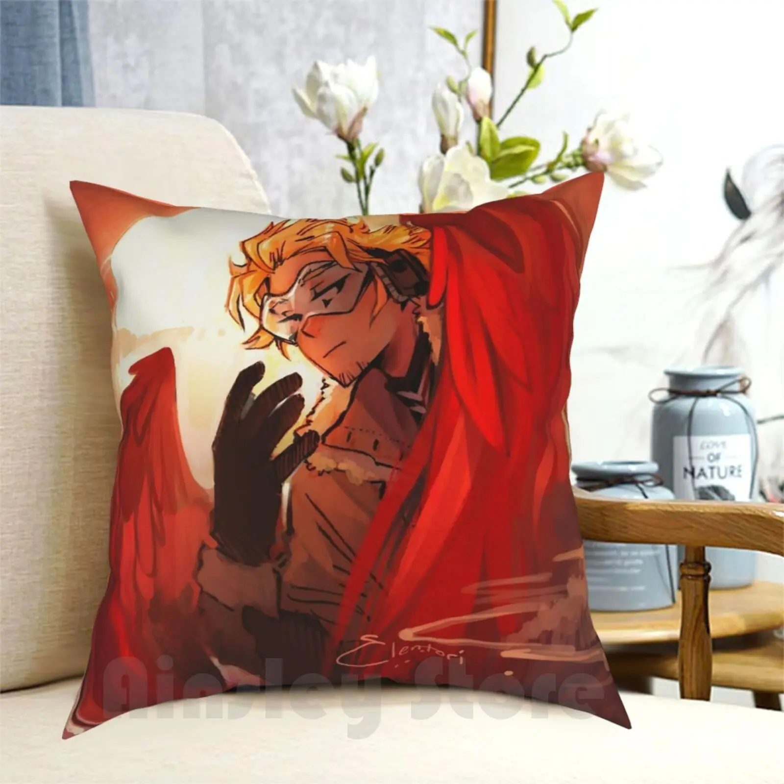 Hawks Pillow Case Printed Home Soft Throw Pillow Bnha Hawks