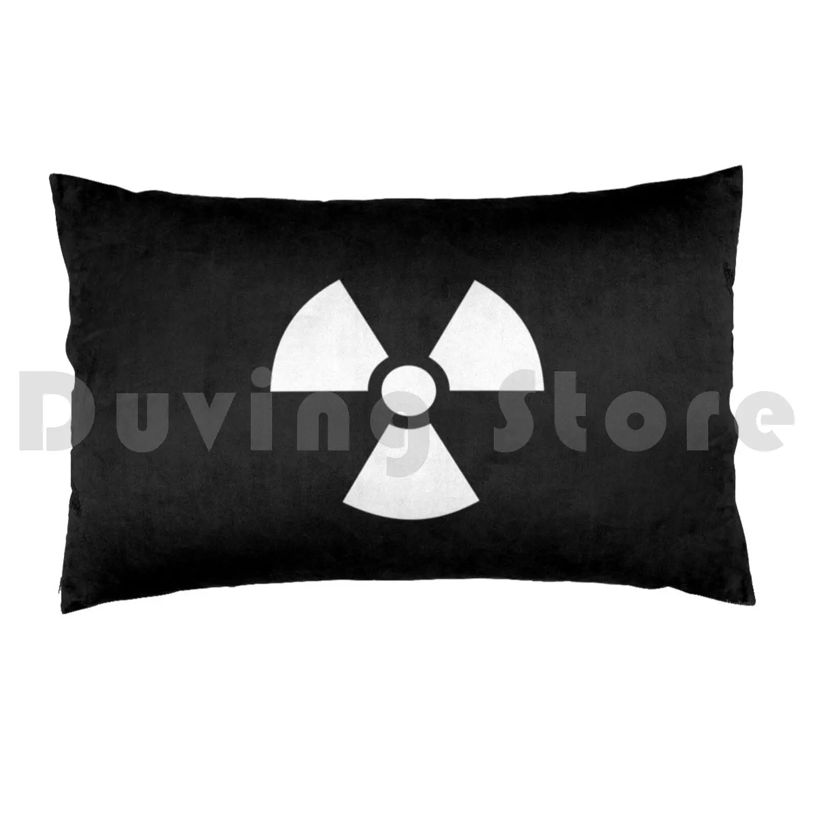 Radioactive Danger Symbol Pillow Case Printed 50x75 Radioactive Danger Symbol Sign Warning Caution Radiation