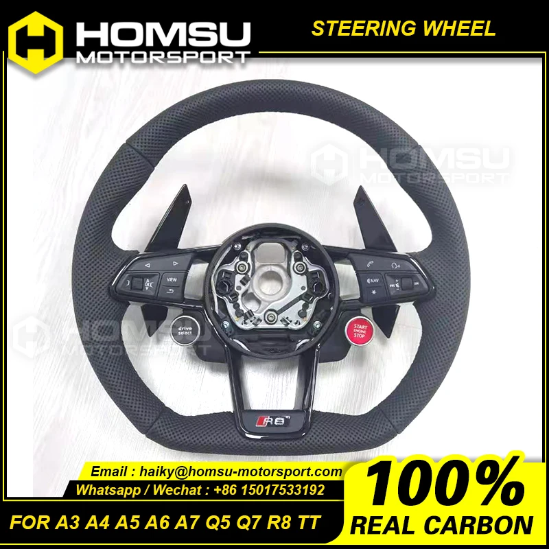 Carbon Fiber OEM Steering Wheels For audi MK3 TTRS TTS MK2 R8 Genuine Carbon Fiber OEM Steering Wheels For audi TT R8