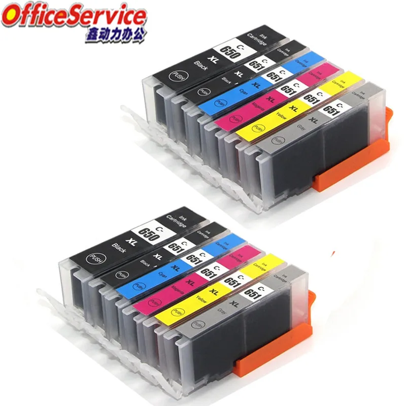 PGI-650XL PGI 650 CLI-651 ink cartridge Compatible For Canon Ip7260 Ip8760 iX6860 MG6360 MG7160 MG7560 inkjet printer