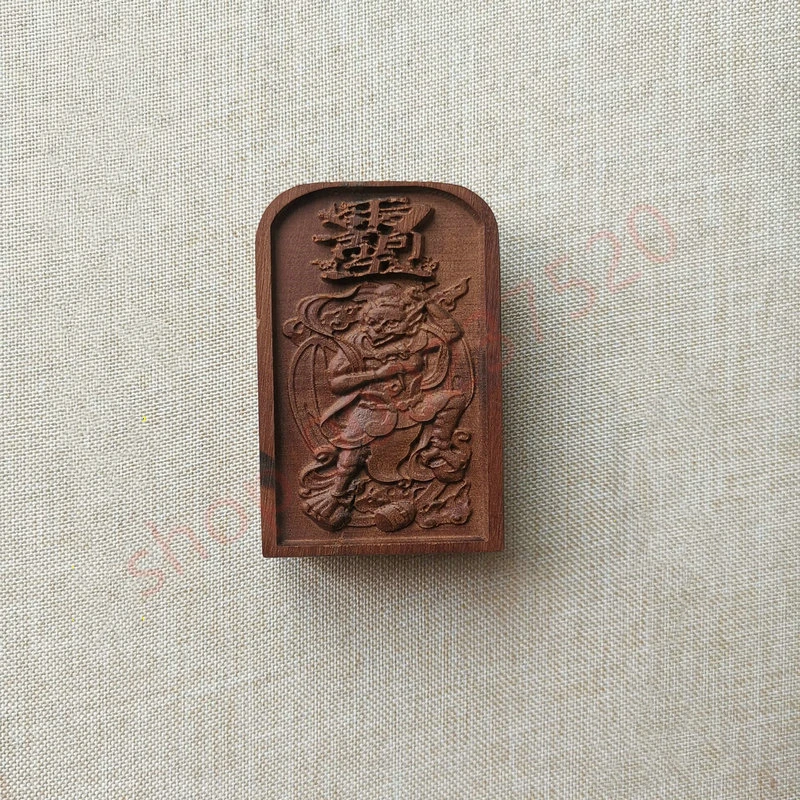 Taoist supplies, lightning jujube wood, relief, Raytheon - Lei Zhenzi, Lei Gong pendant, Taoist magic weapon, handicrafts