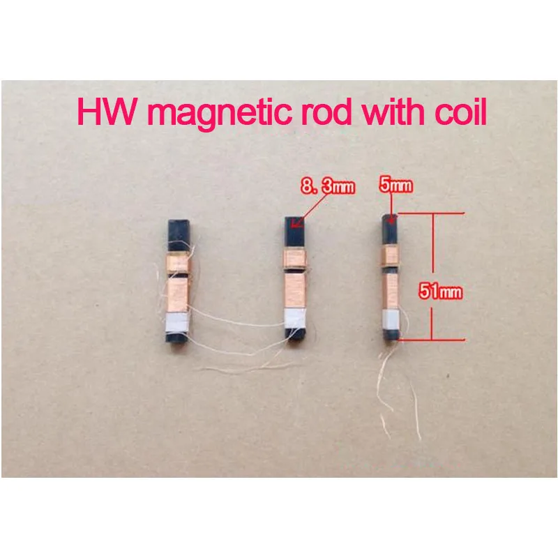 HW Antenna Magnetic Rod Radio Ferrite Antenna Magnetic Rod Diameter 8.3* Long 51mm Magnetic Rod with Coil