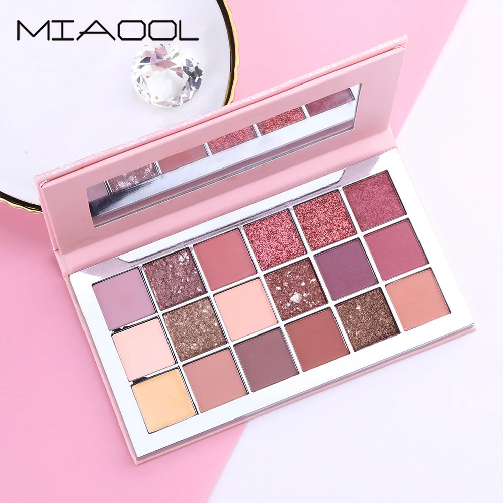 MIAOOL-sombra de ojos compacta, 18 colores, Adenium Obesum, brillo nacarado, luz polarizada mate, maquillaje multicolor, regalo cosmético