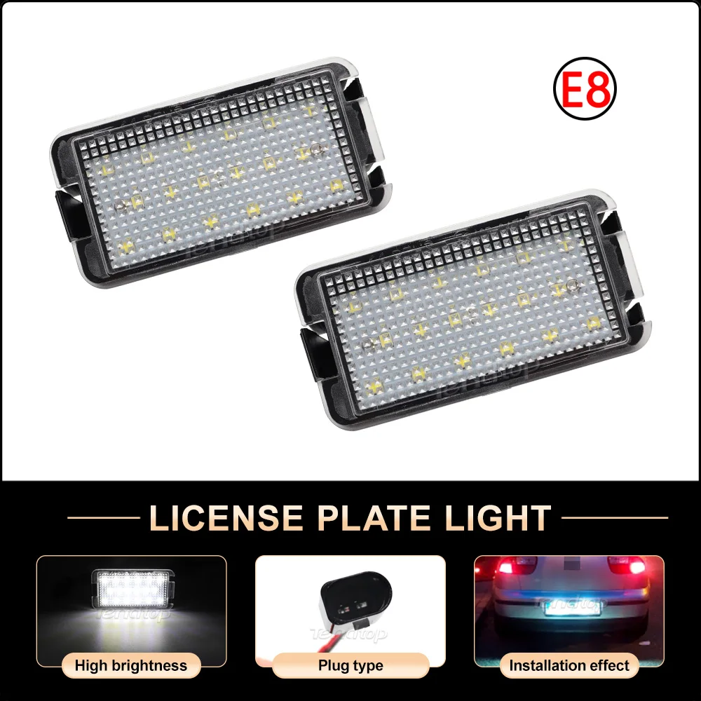Luz de matrícula para Seat Ibiza 6L ab Arosa Altea Cordoba MK1 MK2 Leon 1M Toledo 5P 2004 2005 2006 2007 2008 2009