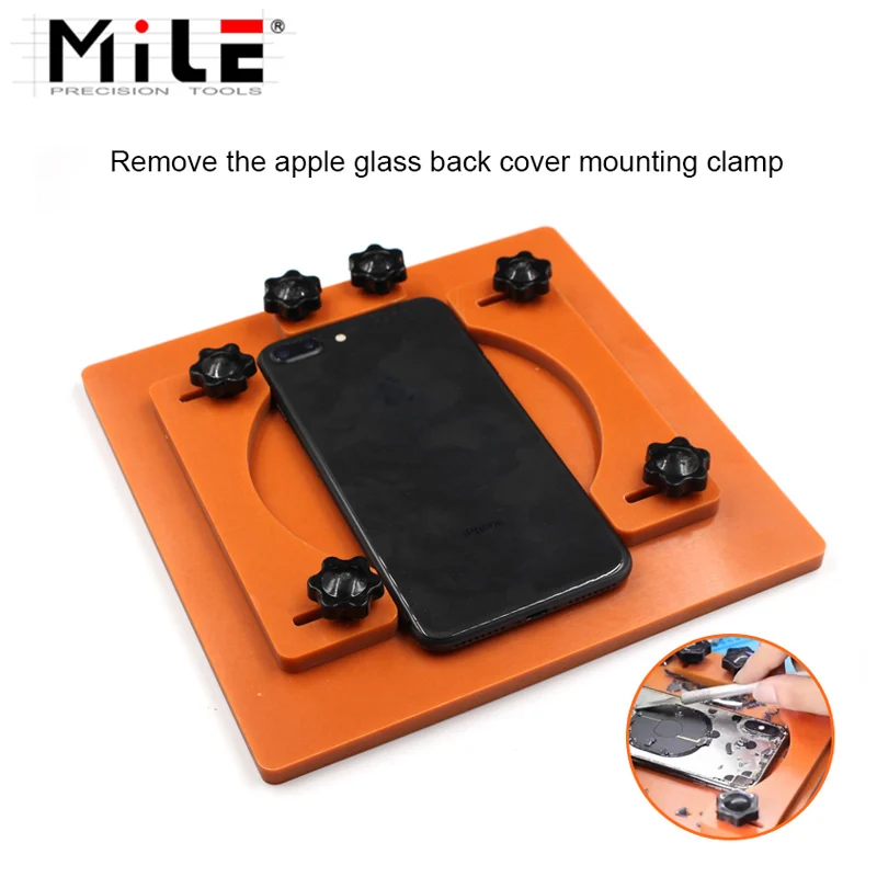 MILE Tampa traseira separada desmontagem fixação titular fixação vidro quebrado tampa traseira Fix LCD ferramenta de reparo para iPhone X 8P 8G