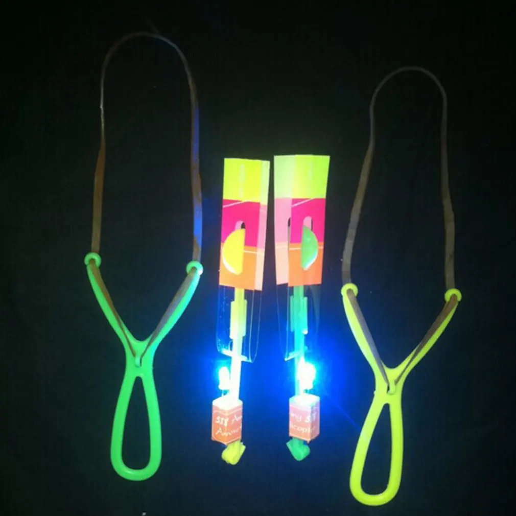 Luminous Slingshot LED Light Catapult Arrows Flying Toys Children Kids Non-toxic Early Educational Toy