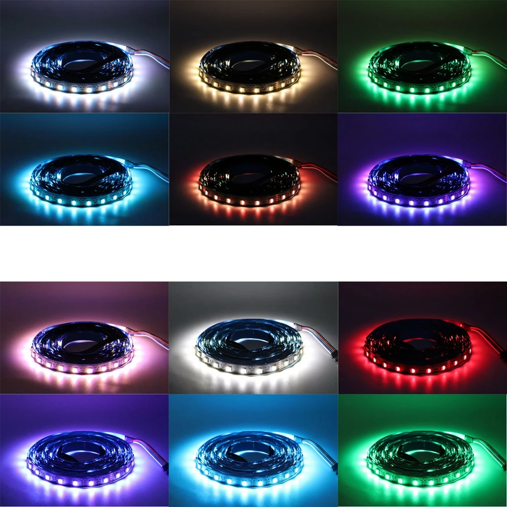 Imagem -06 - Fita de Led Rgbw em Faixa Flexível de 5050 v 24v com Rgb Mais Branco Rgb 60leds por Metro