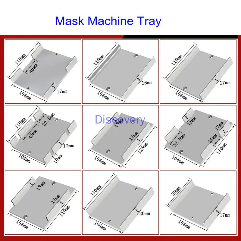 Mask Machine Tray Aluminum Alloy One for Two Mask Machine Accessories Children Mask Tray