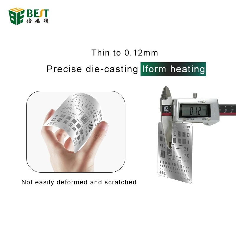 Pelat Jaring Solder Bola Stensil Reballing BGA Telepon untuk iPhone X XS 11 12 6 6S 7 8 Plus A8 A9 A11 A12 A13 A14 IC Chip Logic