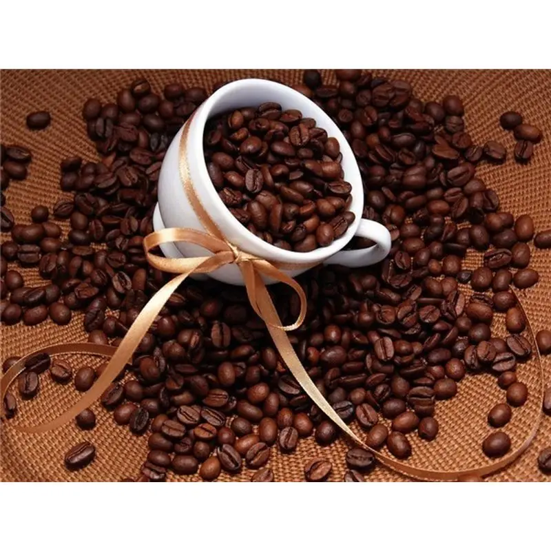 GATYZTORY DIY Malerei Durch Zahlen Kaffee Kakao Acryl Malerei Moderne Blumen Bilder Färbung Farbe Durch Zahlen Wohnkultur
