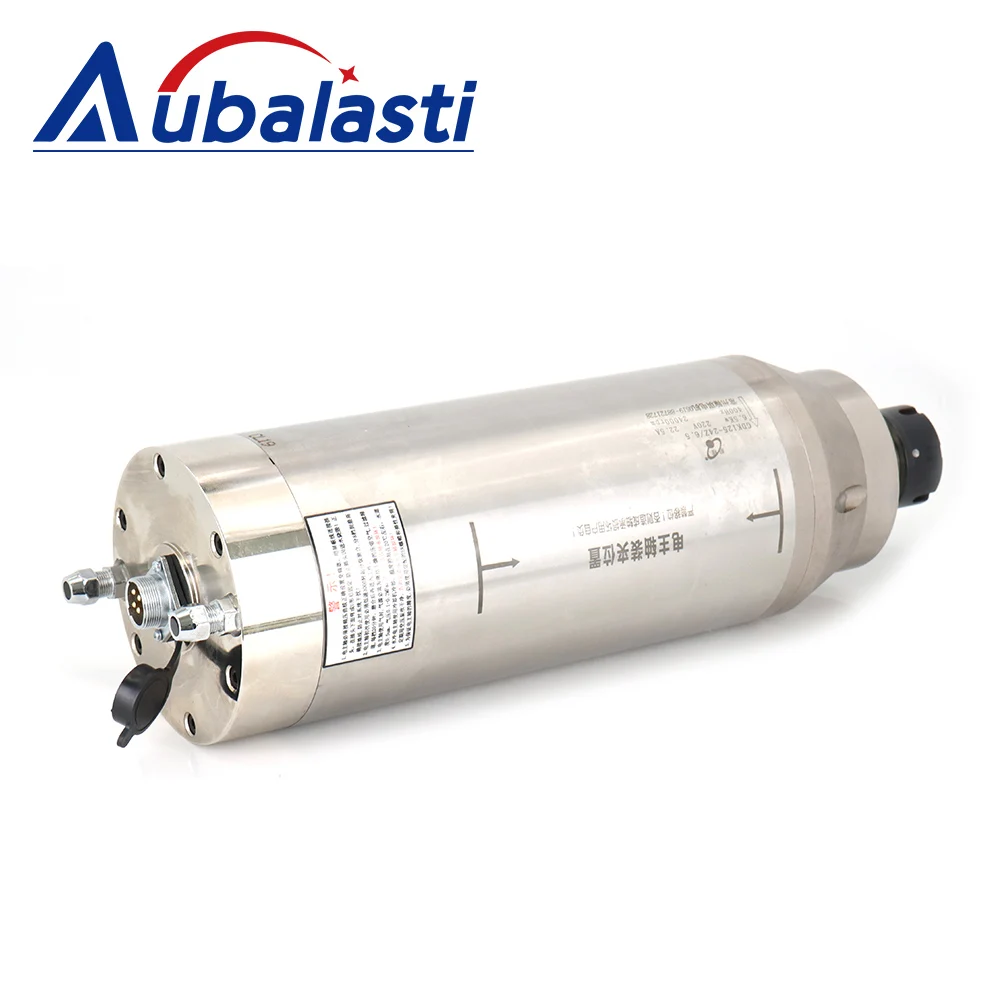 Aubalasti CNC Water Cooling Spindle Motor Metal Milling 6.5kw 7.5kw ER32 380v 220v for CNC Router Metal Milling tools