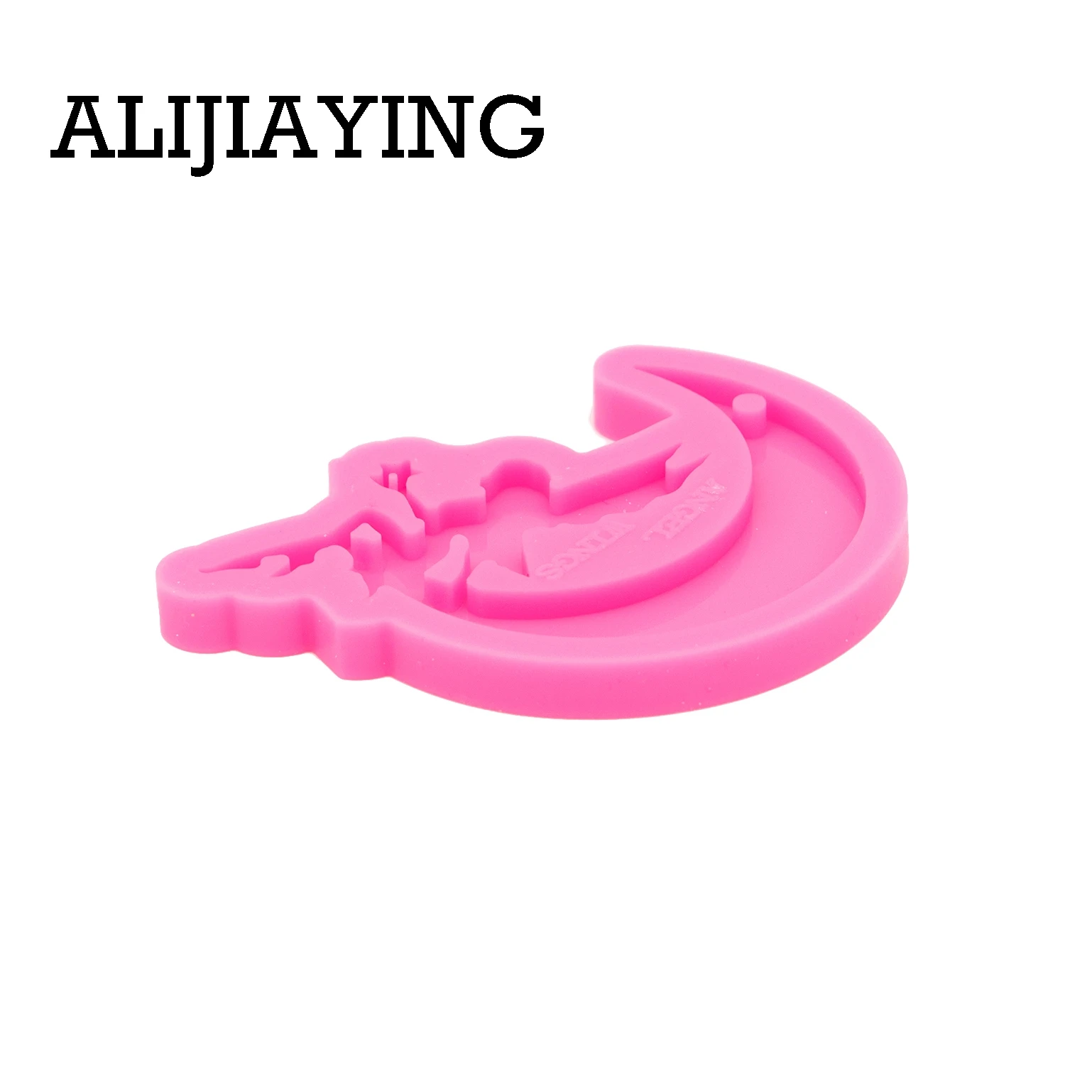 DY0514 Glossy Art Design MOONTINK Silicone Keychain Mold for Epoxy Jewelry Making DIY Crafts Necklace