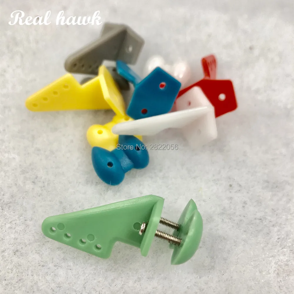 10 Sets/lot 6 color With Screws Pin Horns 20x27 4hole L20xH27 RC Airplanes Parts Electric Planes For Aeromodelling RC parts