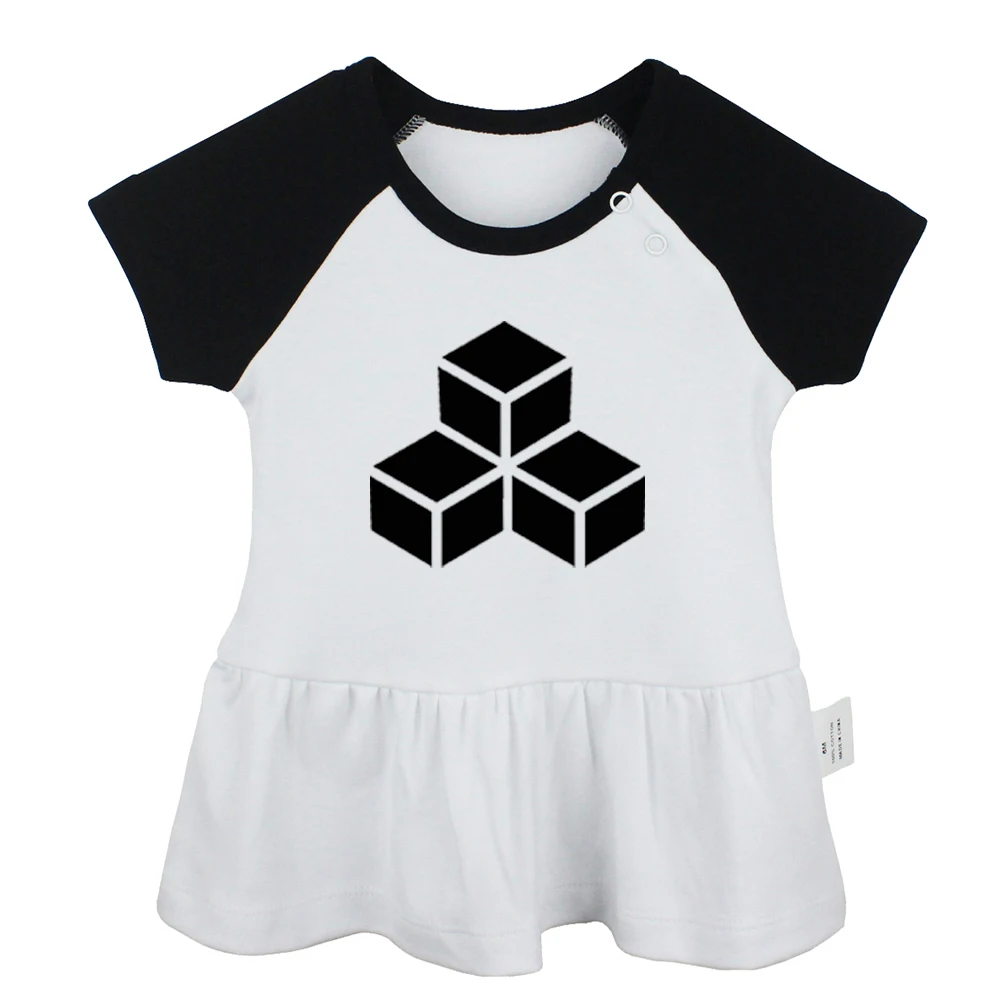 

Geometry FIG illusion Art Find Your Tribe One Shot Center Design Newborn Baby Girls Dresses Toddler Infant Cotton Clothes