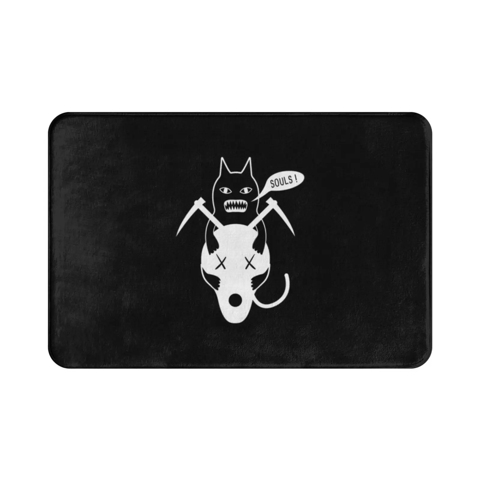 القط حصلت على روحك؟ هدية السجاد حصيرة البساط وسادة لينة القطط الجمجمة الجماجم الهيكل العظمي الهياكل العظمية قاتمة ريبر قاتمة ريبر الظلام #2